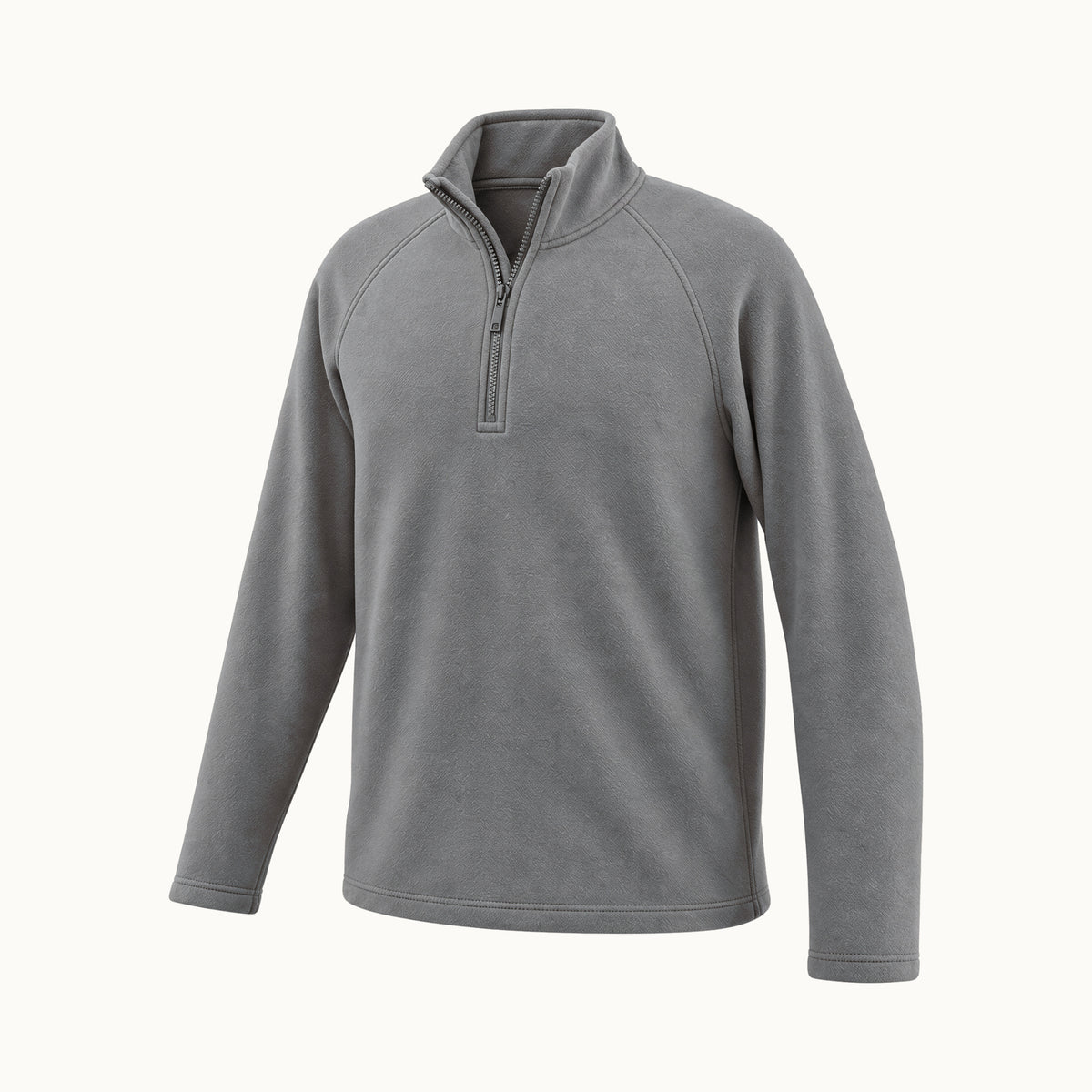 Polaire col zippé coloris gris – L'Atelier des Chantiers